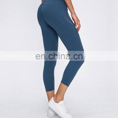 Women Spring Summer Workout Clothing Sexy Mesh Capris Yoga Tight Pants Leggings for Women Fitness photo-2