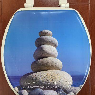 Vynle Standard PVC Soft Toilet Seat Printed 17