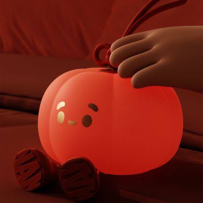 EGOGO USB Rechargeable Kids Lamp Cute Small Lantern Pumpkin Silicone Night Light Warm White Light Festival Atmosphere Lamp Home photo-3