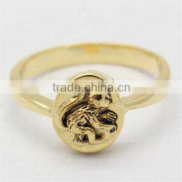 Unisex Stainless Steel Monkey Shaped Ring