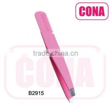 pink 2 ways eyebrow tweezer wholesale