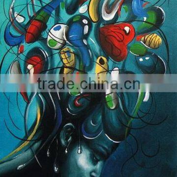 fantastic abstract woman head oil painting on canvas new design