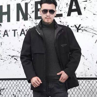Men's New Winter Thickened Detachable Shell Replacement Fur Coat with Rabbit Fur Filling