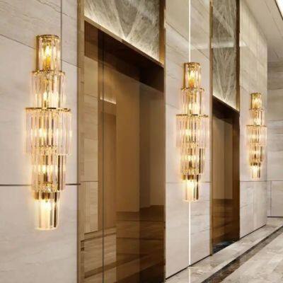 Modern LED Hotel Wall Lights Artdecolite Luxury Crystal Wall Sconce photo-2