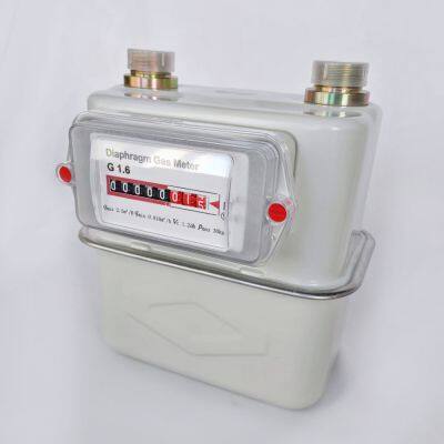 High Precision G1.6/G2.5/G4/G6 Aluminum/Steel Shell Diaphragm Membrane Gas Meter