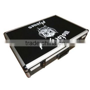 Customized LOGO Aluminum Alloy Frame Black Portable Case