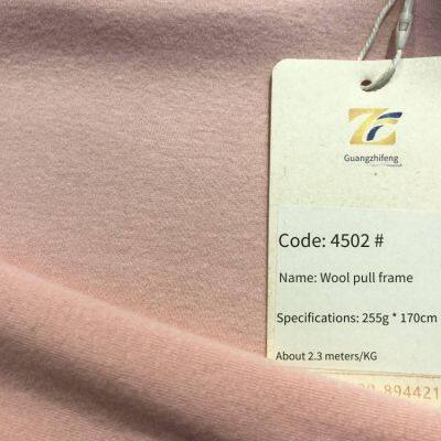 Guangzhifeng 4502# 255g Wool Lycra Cotton + Spandex 1*1 Rib Brushed photo-2