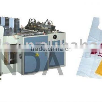 Double channel Plastic T shirt bag making machine