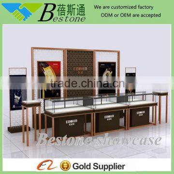 Luxury stanless steel glass tower showcase watch display furniture