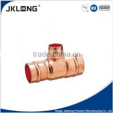 End Feed Solder Ring Copper Fitting UPC NSF Copper Fitting, Copper Reducing Tee for Plumbing Pipe