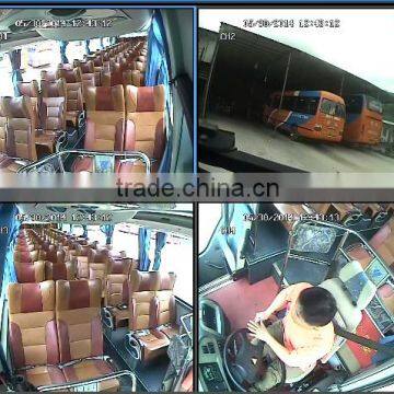 CMS video surveillance MDVR with 4 ch camera 3g/gps/wifi bus MDVR