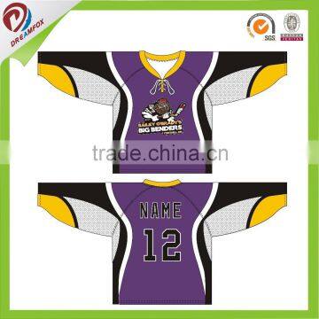 Made in China wholesales international ice hockey jerseys with sublimation printing