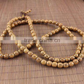 PBB018 Natural Wood Buddhist Prayer Mala Beads Necklace,Meditation 108 Mala Beads