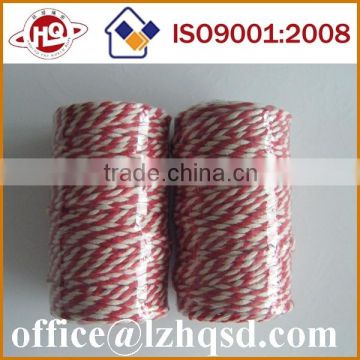 1.5mm red and white cotton baker's twine