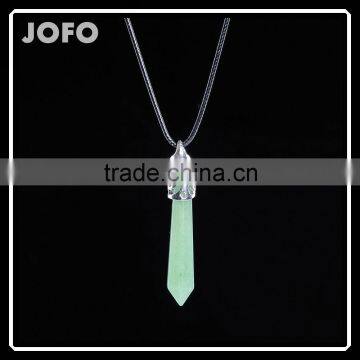 2016 Wholesale Handmade Green Aventurine Healing Stone Pendant Necklace SMJ0115