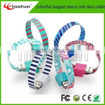 2014 New product ! Fashionable ! Wrist magnetic usb data cable .Magnets V8 USB Cable for Smart phone (MDC1070)