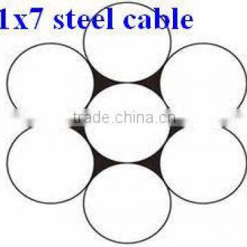 American standard galvanized preformed steel cable 1x7- 3/16mm