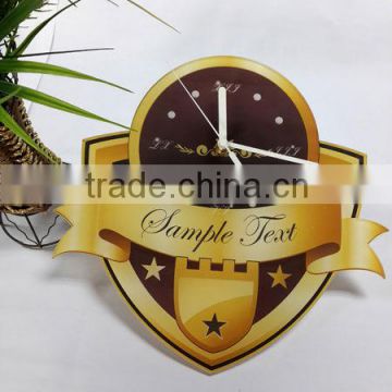 UV Oil 4C Printing Badge Decorative Acrylic Wall Clock