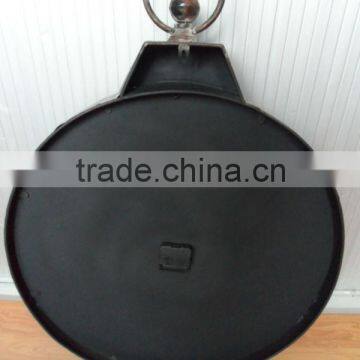 French Antique Decorative Metal Wall Clock With Artwork photo-2