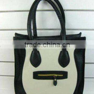hot sale lady fashion face pu leather handbag