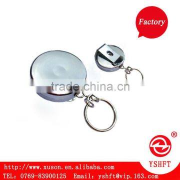 metal retractable key chains with big belt clip for business