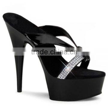 Stilettos High-Heeled Slipper Lady Fashion Gorgeous Glitter High Heel Shoes Pole Dance Shoes Sexy Party Platforms Slippers