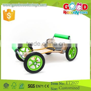 2015 New Hot Design and Handmade Wooden 4 Wheels Car Baby Toys