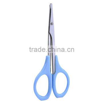 Blunt blade scissors with blue plastic handle