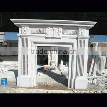 Marble fireplace stone statue