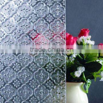 clear patterned glass/decorative glass/Flora