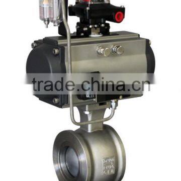 Zhejiang Zhitai V-notch Pneumatic ball valve/V Port Pneumatic Ball Valve