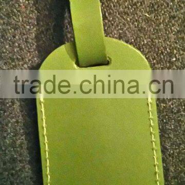 High Quality Bulk Recycled Leather Green Luggage Tag photo-3