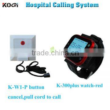 Nursing Call Bell System For Hospital K-300plus-red Watch Service+K-W1-P Sound Button