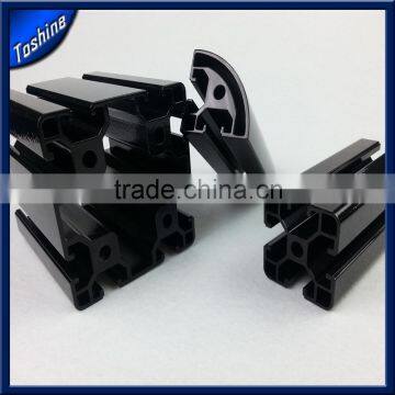 Aluminum Black Powder Coated Extrusion Profile for Industry Console,work Table photo-5