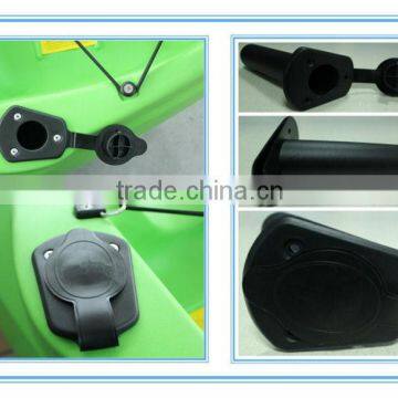 Plastic kayak adjustable flush rod holder