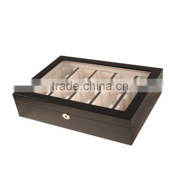 FS1701 Wooden Watch Display Box Large Black Painting Display Glass Top Quality Choice photo-4