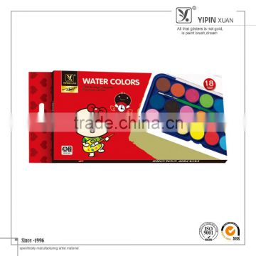 New Design 18 Colors Dry Water Color Paint Cake