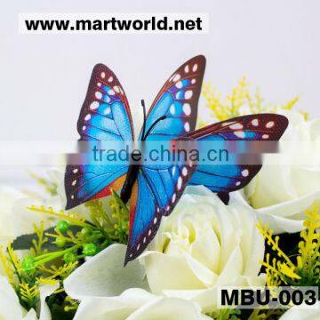 Wholesale blue artificial butterflies wedding decoration;Delicate artificial butterfly garland for wedding events&party(MBU-003)