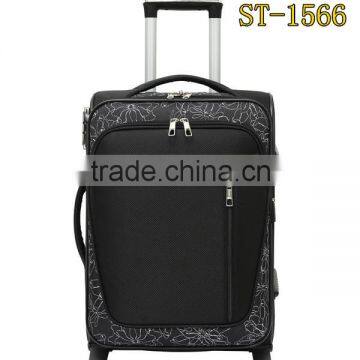 new design Luggage black color trolley bag suit for business men