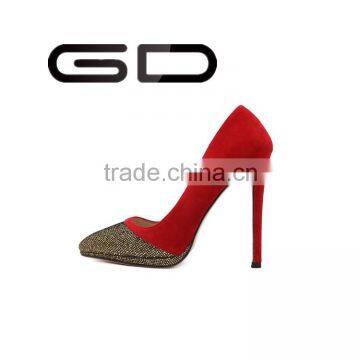 Mixing style women high pump shoes super elegant high pump shoes GD 2016 new design