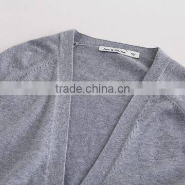 Woman 100% Combed Cotton Knitted Sweater Coat photo-3