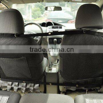 Front Seat Net Pet Barrier - Large Block Area & Metal Poles At the Top Against Pet Pushes photo-4