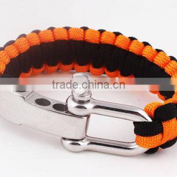 Usual Design Stainless Steel Buckle Paracord Bracelet