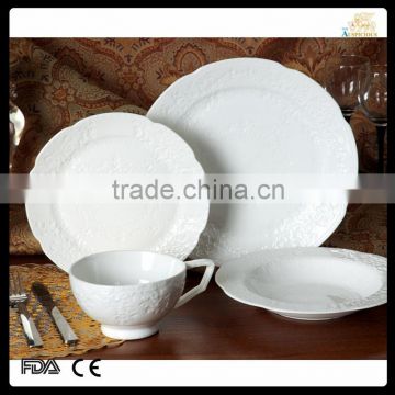 2015 new products fine porcelain dinner set/plate set super white