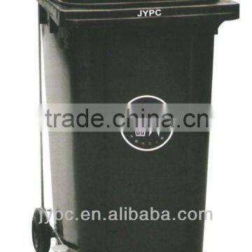 240L plastic dustbin wheelie bin with side foot pedal