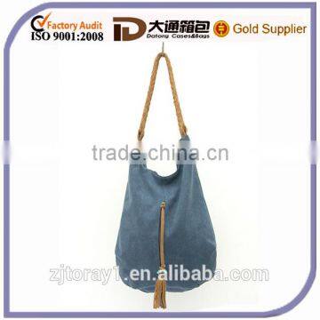 Top Quailty Recyclable Canvas Lady Bag Hobo Casual Ladies Bag