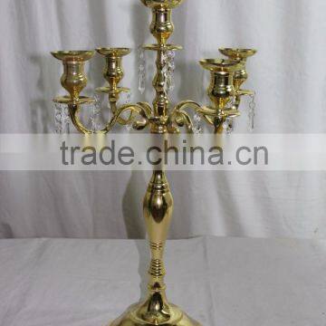 CANDELABRA, FIVE ARMS METAL CANDELABRA, WEDDING DECOR