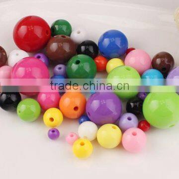 2014 new design cheap colorful plastic chunky beads wholesale