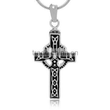 TKB-P1695 Wholesale Religious Jewelry St. benedict Crucifix Eternal Cross Christian Fish Filigree 316L Stainless Steel