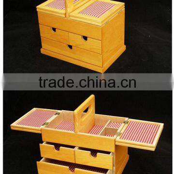 wooden sewing box